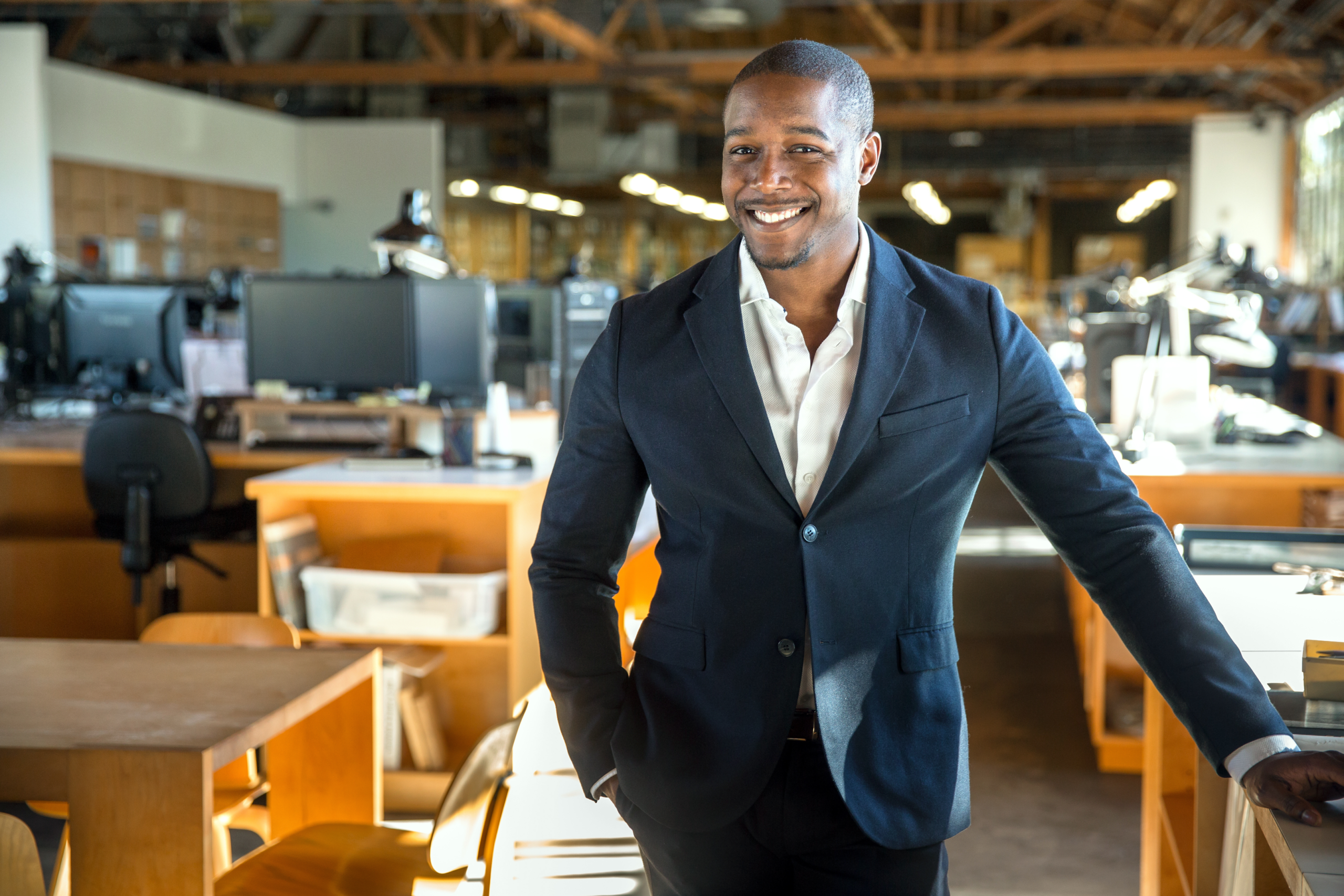 Entrepreneur reviewing mortgage options