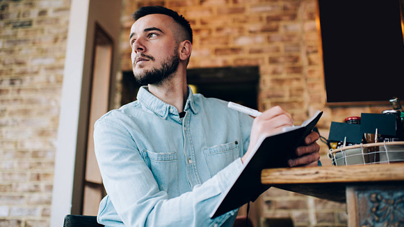 Self-employed borrower exploring bank statement loan options